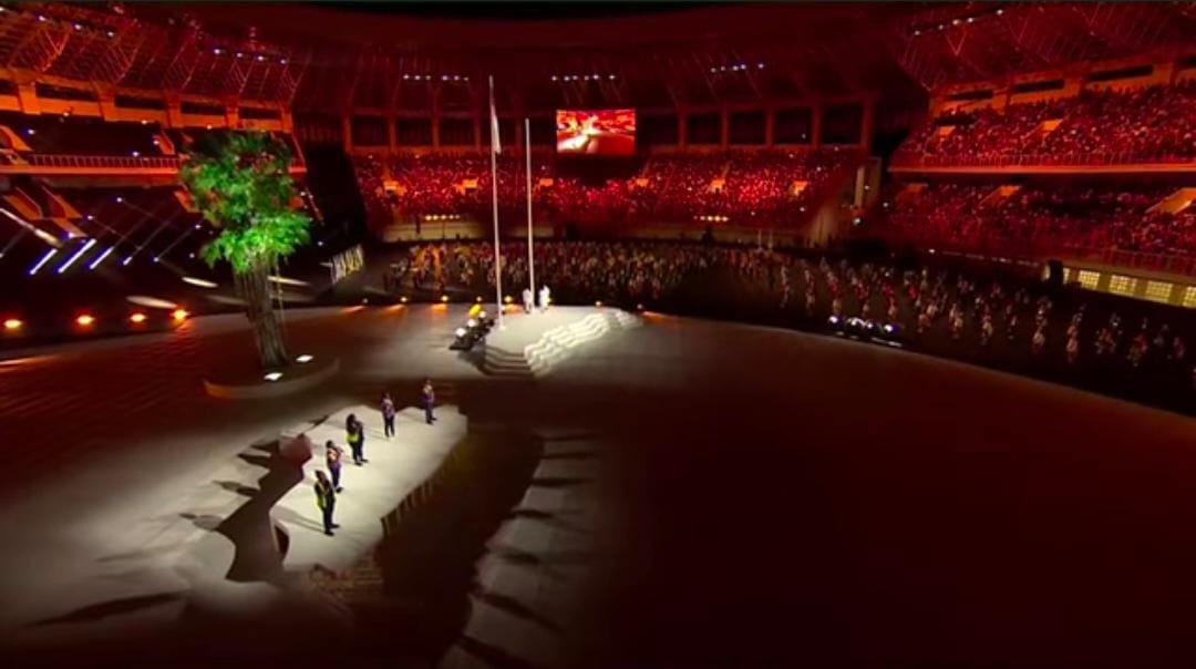 Kemegahan acara penutupan PON XX Papua 2021. (Foto: YouTube PON XX Papua 2021/Tugu Jatim)