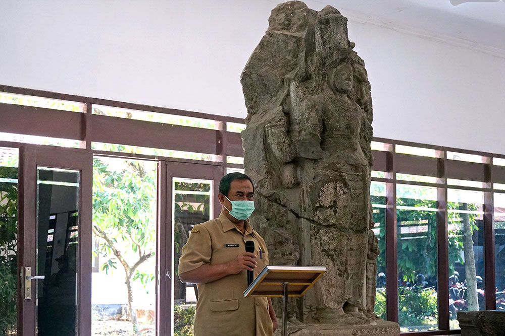 Tampak acara pembukaan untuk memperingati Hari Museum Nasional di Museum Airlangga pada Selasa pagi (12/10/2021). (Foto: Dokumen/Tugu Jatim)