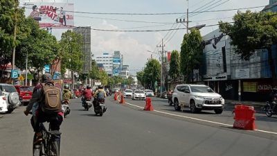 Kawasan Kayutangan Heritage di Jalan Basuki Rahmad Kota Malang yang rencananya akan ditanam pohon tabebuya.