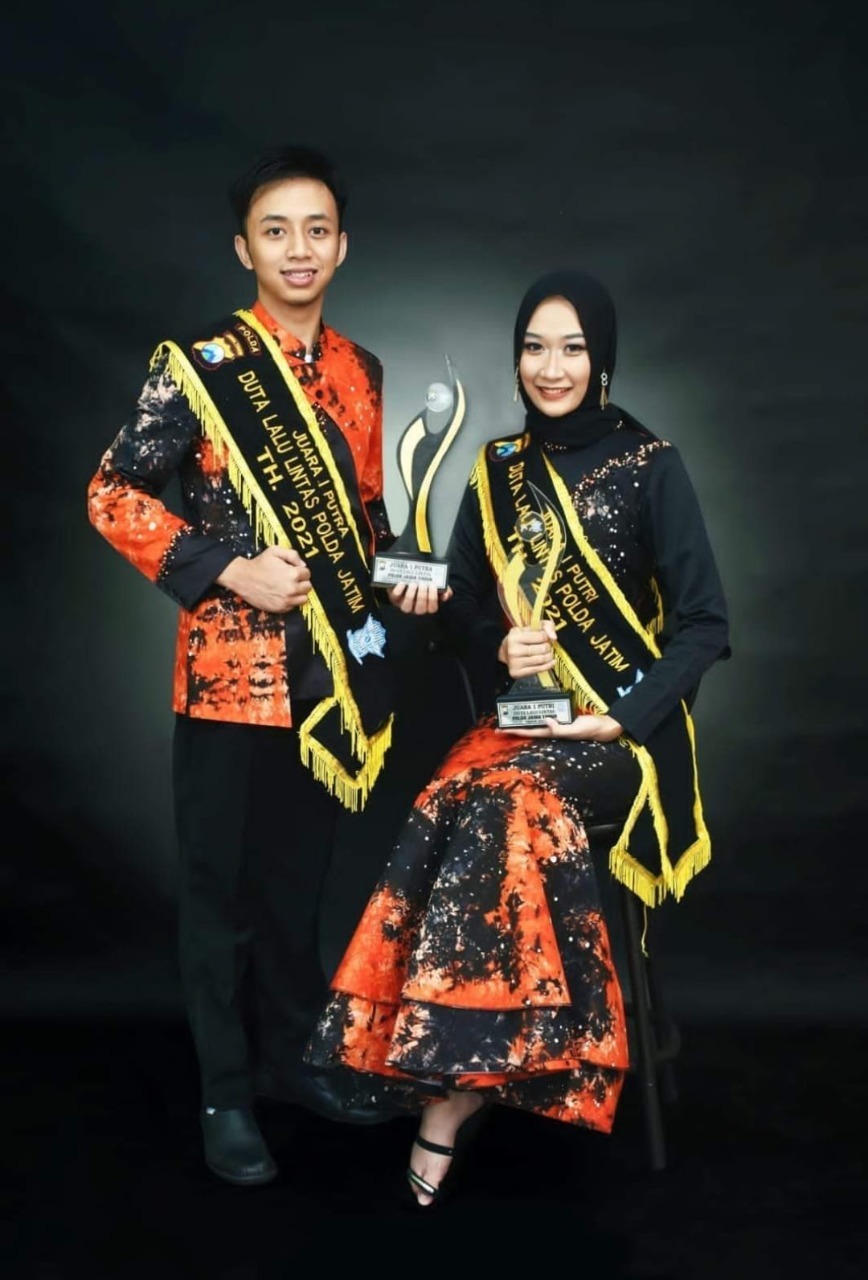 Polres Magetan Sabet Juara Umum Duta Lalin Polda Jatim 2021, Kapolres Beri Wildan-Fanesa Penghargaan