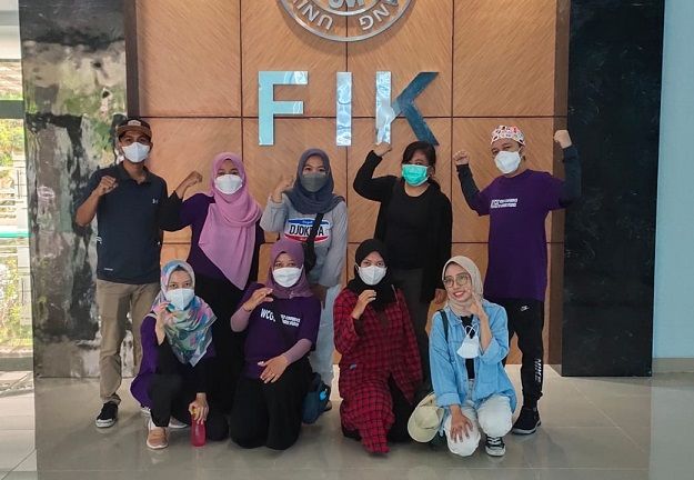 Tim HPU Unair melakukan foto bersama di Universitas Negeri Malang./tugu jatim