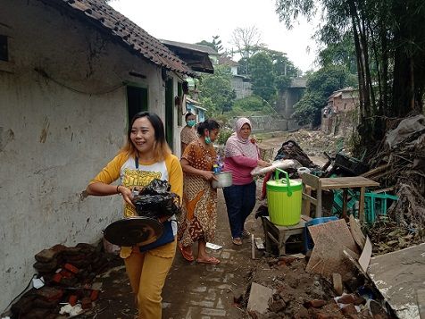 Kondisi salah satu rumah warga Kota Malang di DAS Berantas yang hancur usai diterjang banjir bandang.