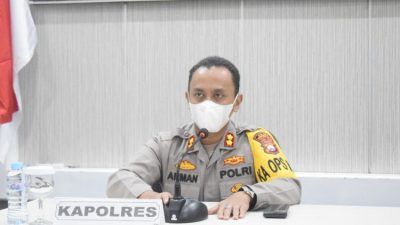 Kapolres Kota Pasuruan, AKBP Arman saat memimpin rapat di Kantor Polres Kota Pasuruan/tugu jatim