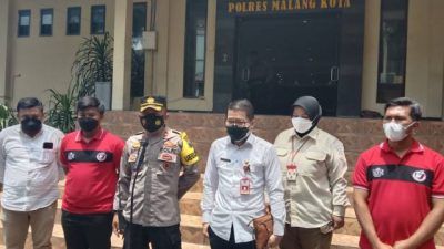 Kabag Ops Polresta Malang Kota, Kompol Supiyan menegaskan kopetisi tanpa penonton di stadion. (Foto: M Sholeh/Tugu Malang/Tugu Jatim) liga 3, malang,