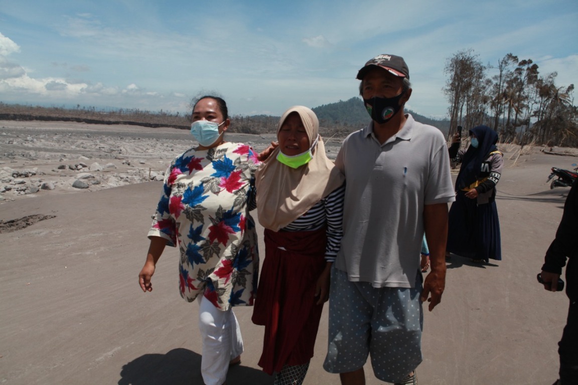 Korban erupsi Semeru. (Foto: Bayu Eka Novanta/Tugu Malang/Tugu Jatim)