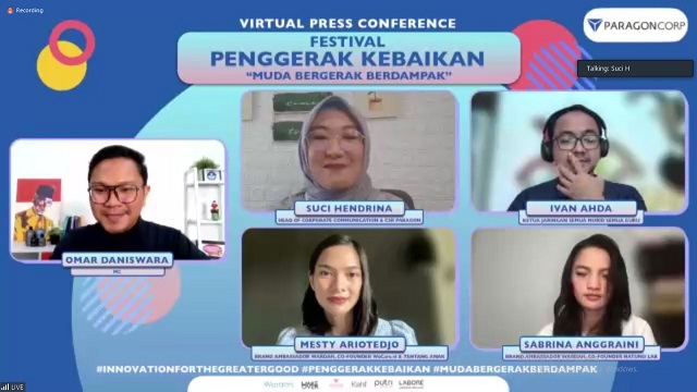Virtual Press Conference Festival Penggerak Kebaikan PT Paragon.