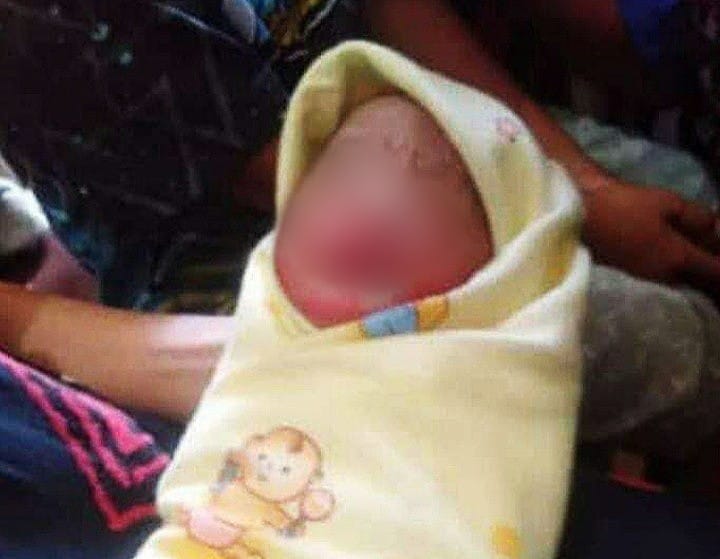 Bayi dibuang di kuburan. (Foto: Istimewa/Tugu Jatim)