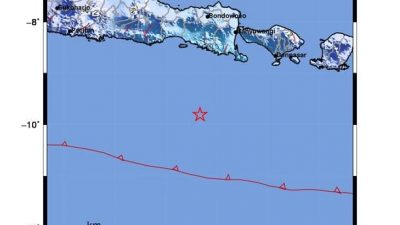 Gempa Jember. (Foto: Twitter InfoBMKG/Tugu Jatim)