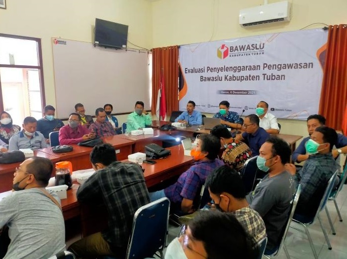 Tutup Tahun 2021, Bawaslu Tuban Gelar Evaluasi bersama Wartawan 8 Bawaslu Tuban