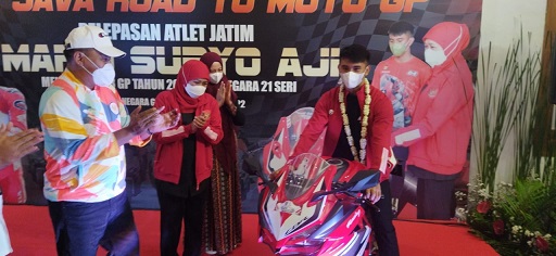 Pelepasan Mario Suryo Aji untuk mengarungi Moto GP kelas Moto3 pada tahun 2022 ini.