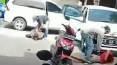 Tangkapan layar aksi penangkapan terduga pelaku curanmor.