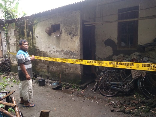 Kondisi tempat insiden berdarah Desa tambakrejo, Kecamatan Gurah, Kabupaten Kediri.