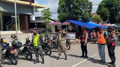 Kesiapan patroli motor penegakan protokol kesehatan di masyarakat (Pamor Keris) Kabupaten magetan.