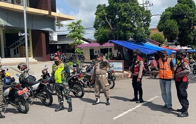 Kesiapan patroli motor penegakan protokol kesehatan di masyarakat (Pamor Keris) Kabupaten magetan.