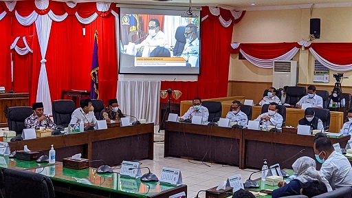 Hearing atau rapat dengar pendapat di Dewan Perwakilan Rakyat Daerah (DPRD) Bojonegoro.