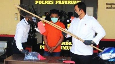 Pencuri mangga. (Foto: Polres Pasuruan/Tugu Jatim)