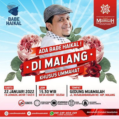 Salah satu poster cara Haikal Hassan di Kota Malang.