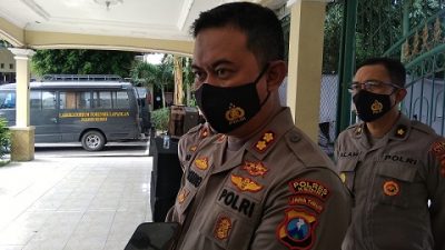 Kapolres Kediri, AKBP Agung Setyo Nugroho, saat di temui awak media.