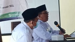 Kepala kantor Kementerian Agama Kabupaten Tuban, Sahid, memberikan sambutan membuka kegiatan Rapat Kerja Sinergitas Program Kerja Tahun 2022.