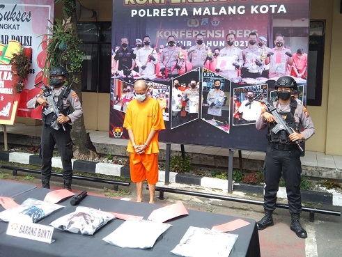 Polresta Malang Kota saat mengungkap awal kasus kekerasan seksual guru tari terhadap anak dibawah umur.