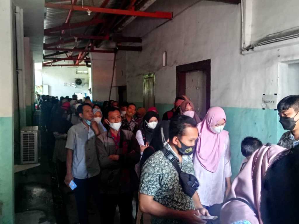 Prokes. (Foto: Mochamad Abdurrochim/Tugu Jatim)