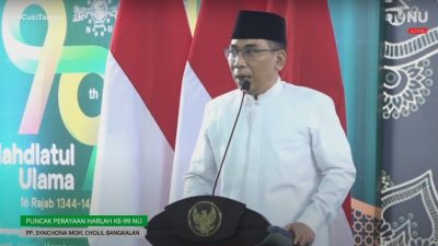 Harlah NU. (Foto: Tangkapan layar channel TVNU/Tugu Jatim)