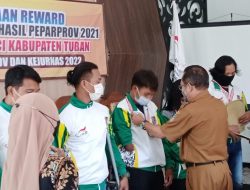 Pemkab Tuban Beri Reward pada 6 Atlet NPCI yang Berprestasi di Ajang Perparprov Jawa Timur 2021 
