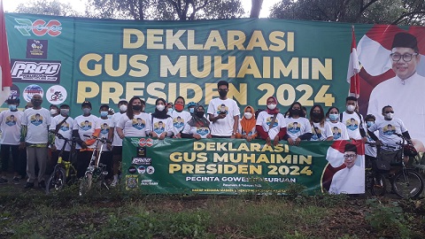 Goweser Pasuruan mendeklarasikan dukungannya kepada Muhaimin Iskandar sebagai calon presiden di Pemilu 2024, Minggu (6/2/2022).