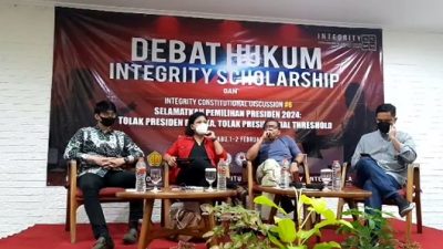 Suasana debat yang digelar oleh INTEGRITY Law Firm, Rabu (2/2/2022).