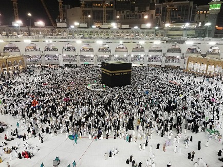 Ilustrasi Masjid Haram di Makkah Arab Saudi.