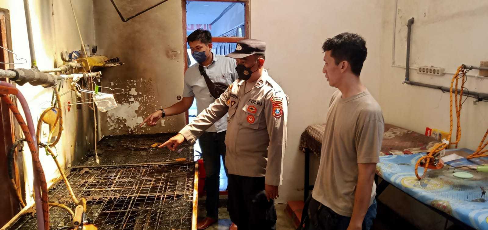 LPG bocor. (Foto: Polsek Pare/Tugu Jatim)