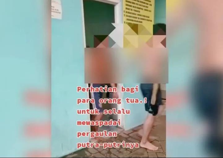 Muda-mudi terciduk. (Foto: tangkapan layar video warga/Tugu Jatim)