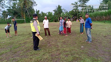 Lapangan sepak bola di mana Vigih Krisdian (24) disambar petir saat pemansan, Minggu (13/3/2022).