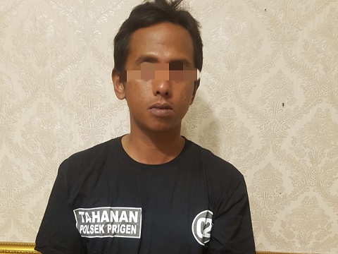 Sosok Yasin, pengedar sabu yang ditangkap saat hendak transaksi di wilayah Prigen, Kabupaten Pasuruan.