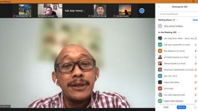 Salah satu pembicara dalam webinar bertajuk Bincang Energi 2022 di Yogyakarta pada Senin (11/4/2022) siang.