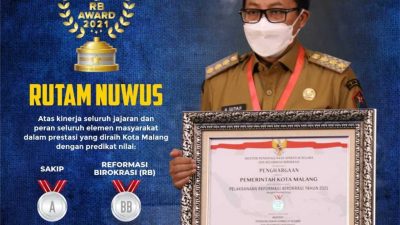 Jadi Kado HUT Ke-108! Wali Kota Malang Sutiaji Diganjar 2 Penghargaan dari Kemenpan RB