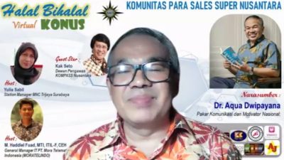 Motivator sekaligus Pakar Motivasi Nasional, Dr Aqua Dwipayana memaparkan keajaiban silaturahim.