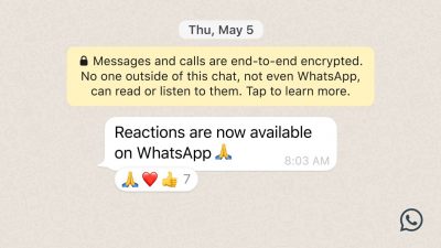 WhatsApp Reactions, fitur baru untuk menanggapi pesan dengan emoji.