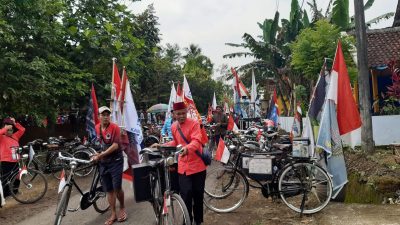 Rombongan anggota KOSTI Kabupaten Malang saat berkumpul di Desa Tangkilsari, Kecamatan Tajinan, Kabupaten Malang.