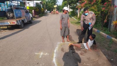 Bocah pejalan kaki. (Foto: Satlantas Polres Pasuruan/Tugu Jatim)