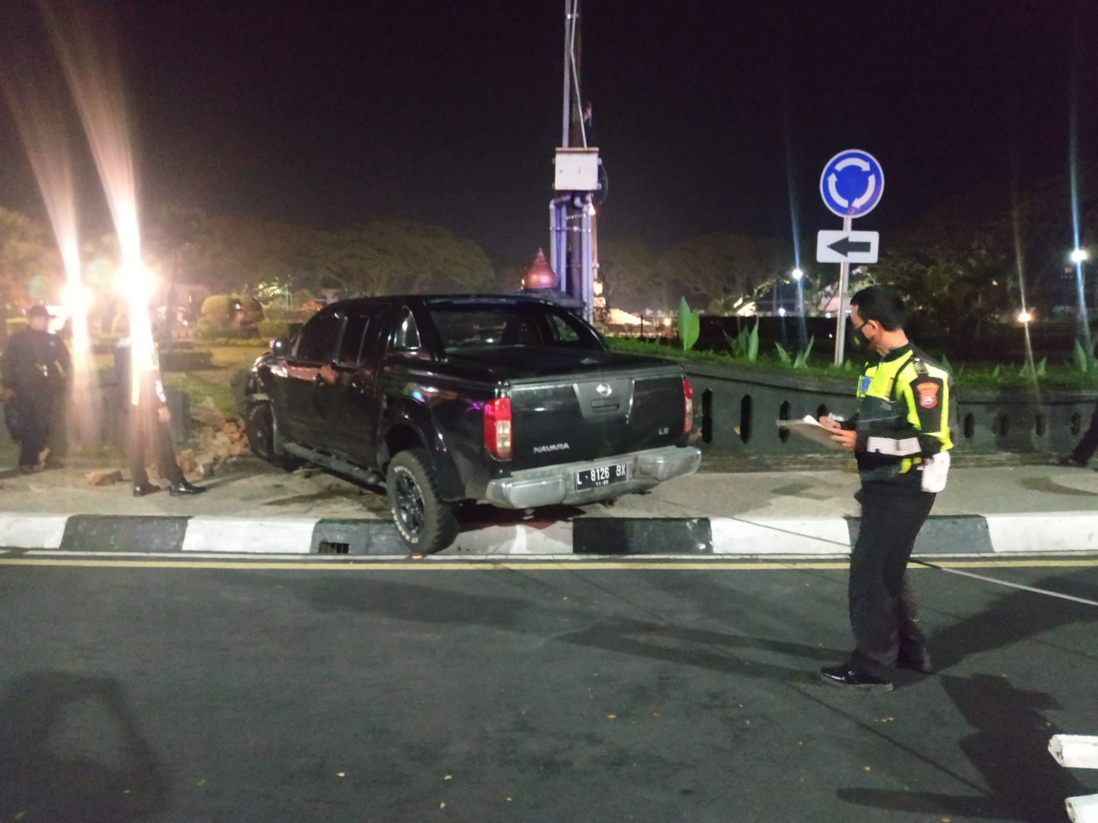 Kecelakaan tunggal. (Foto: Satlantas Polresta Malang Kota/Tugu Jatim)