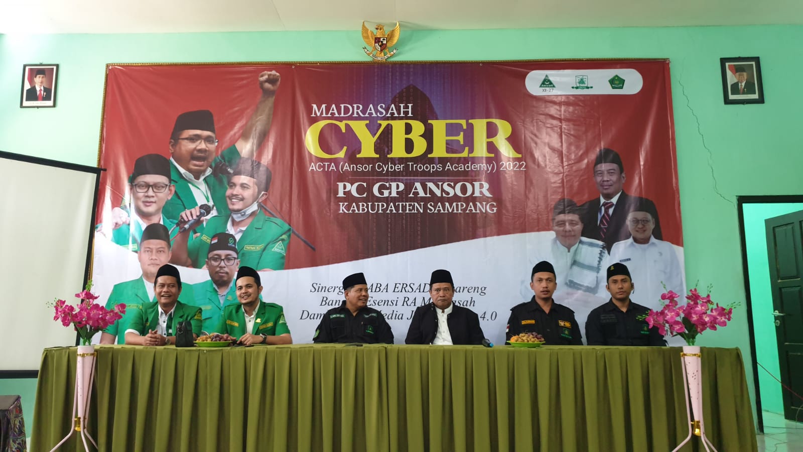 Acara pelatihan Cyber GP Ansor Kabupaten Sampang.