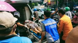 Korban Luka parah ketika dievakuaso dinas BPBD Kota Surabaya bersama PMI Kota Surabaya.