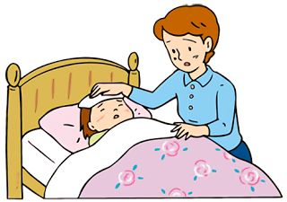 Ilustrasi anak demam.