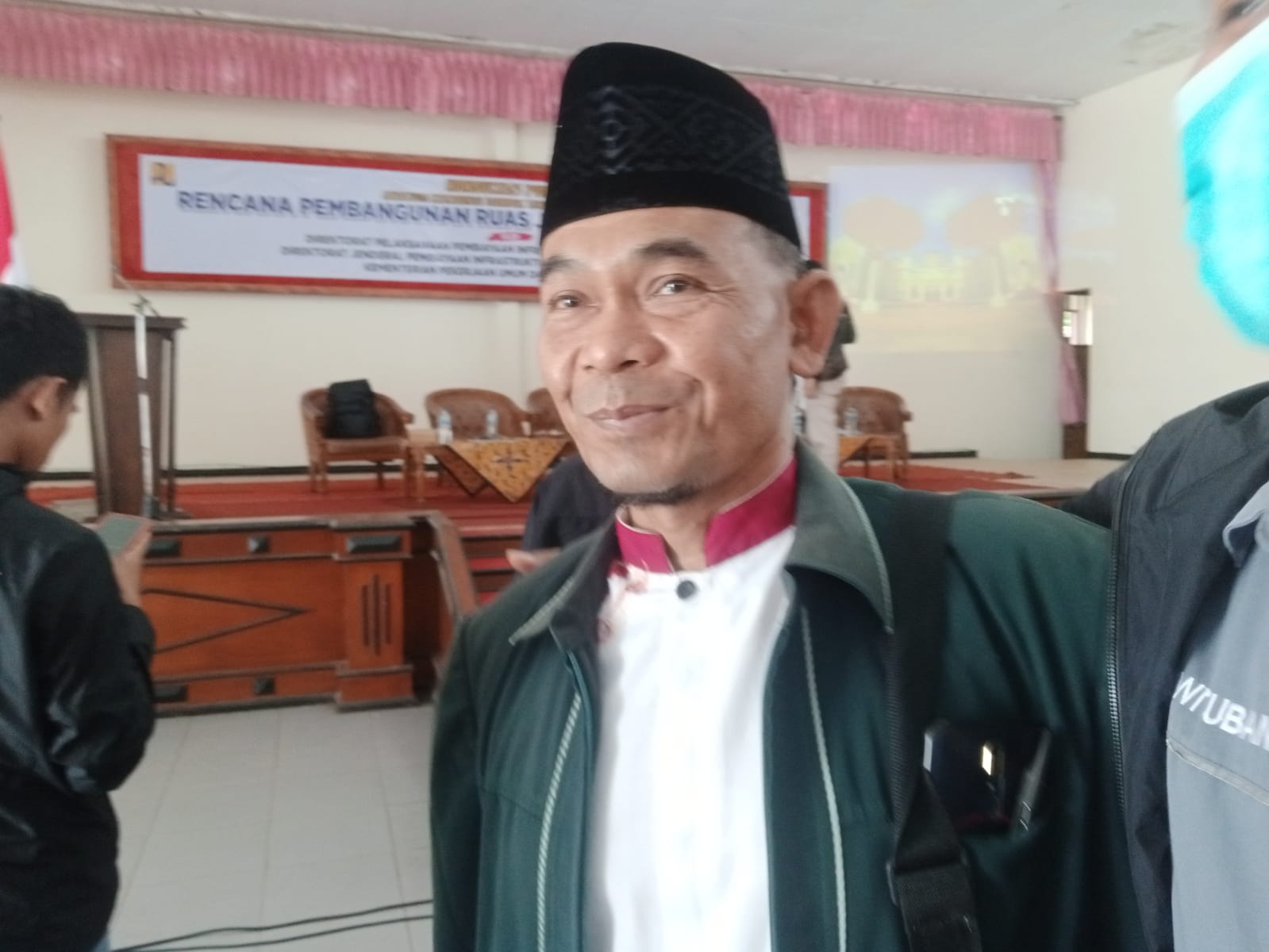 Moh Agus Ulin Nuha, perwakilan takmir Masjid Mambaul Huda, Desa Bektiharjo, kecamatan Semanding, Kabupaten Tuban, saat ditemui awak media usai mengikuti Konsultasi Publik yang digelar Kementrian PUPR.
