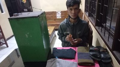 Sosok Jodi Farid Setiawan (24), maling kotak amal yang mengaku curi jam tangan rolex hingga emas milik tetangganya di Sukorejo, Kabupaten Pasuruan.