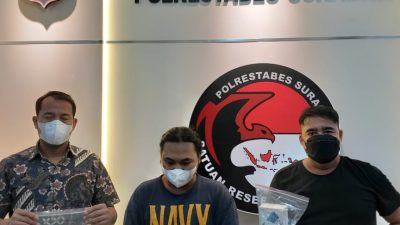 Ambil Ranjauan Sabu 50 Gram di Tropodo, Bandar di Surabaya Keok Diborgol Polisi