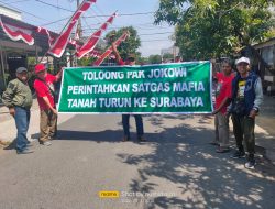 Tuntut Surat Ijo Jadi SHM, Warga Surabaya Bentangkan Banner Sambut Kunjungan Kerja Jokowi