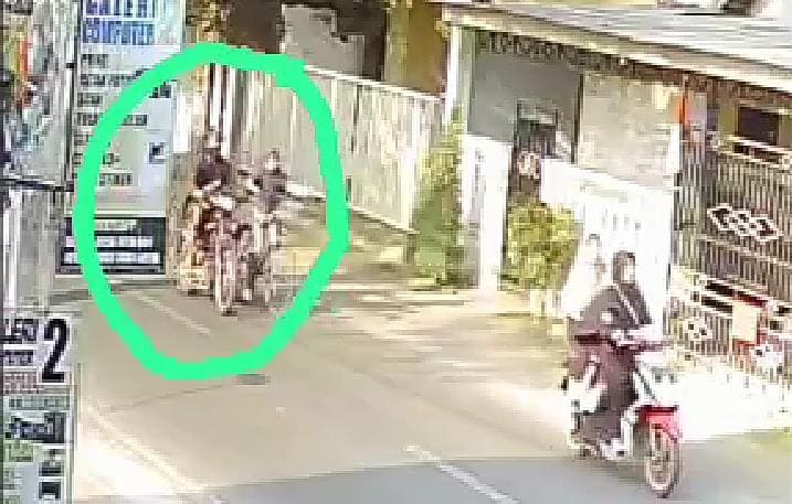 Curi sepeda angin. (Foto: tangkapan layar CCTV/Tugu Jatim)