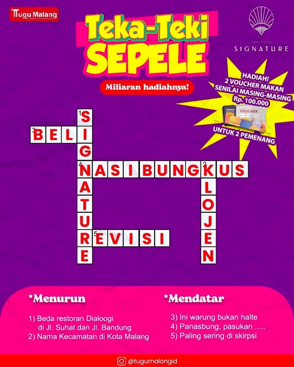 Teka-Teki Sepele. (Foto: Tugu Media Group/Tugu Jatim)